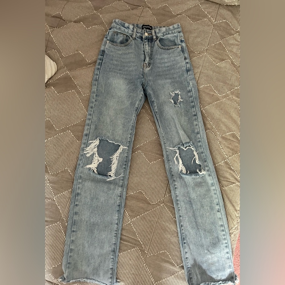pretty little thing straight leg jeans